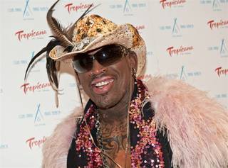 Dennis Rodman at Club Nikki/Nikki Beach at Tropicana Las Vegas on Aug. 20, 2011.